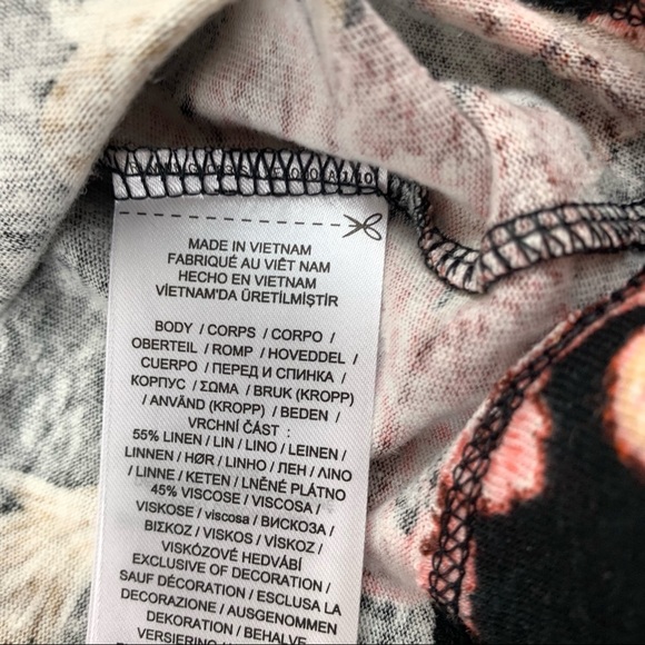 LAUREN Ralph Lauren Black Floral Peasant size Large - Picture 5 of 8